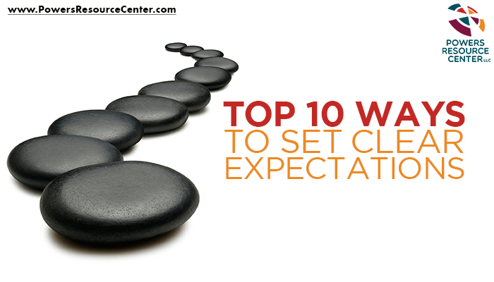 graphic that says top 10 ways to set clear expectations