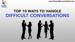 graphic that says top 10 ways to handle difficult conversations