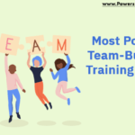 graphic that says most popular team building training topics