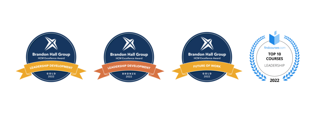 Brandon Hall Group and findcourses.com badges